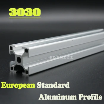 

Hot Sale 250mm to 800mm 3030 European Standard Anodized Linear Rail Aluminum Profile Extrusion 3030 for DIY 3D printer CNC