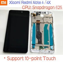 MTK Helio X20 / Snapdragon 625 Global 32GB/64GB LCD écran tactile numériseur assemblée + cadre pour Xiaomi Redmi Note 4 4X(China)