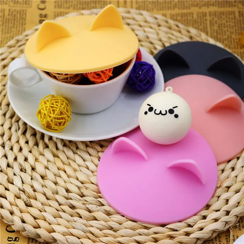 KECTTIO креативная силиконовая изоляционная крышка с милыми кошачьими ушками