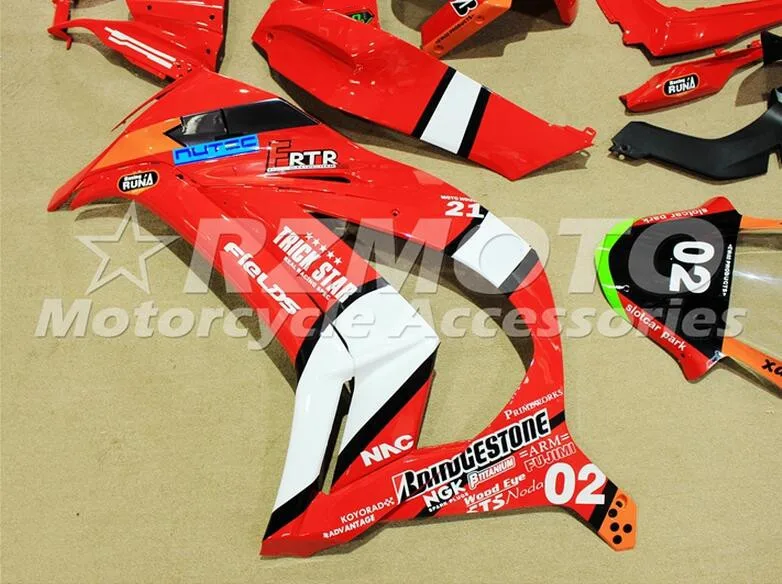 3 Подарки ABS Обтекатели для мотоцикла комплект подходит для kawasaki Ninja ZX-10R ZX10R 2011 2012 2013 для детей 11, 12, 13, 14, 15, изготовленный на заказ, милое красное
