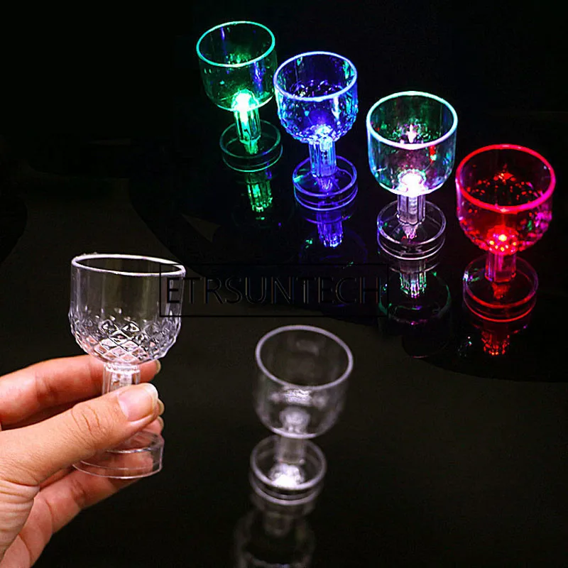 

240pcs Color Changeable LED Shot Glass Cup Party Drinkware Light Up Wine Whisky Fashing Cup For Bars Events