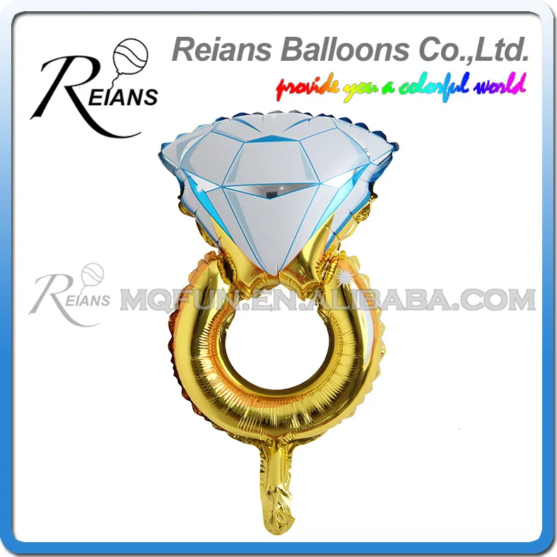 

REIANS 52cm small Diamond Ring Foil Balloon for Wedding Decoration Valentine's Day Decor Balloon Engagement Decorative Supplies