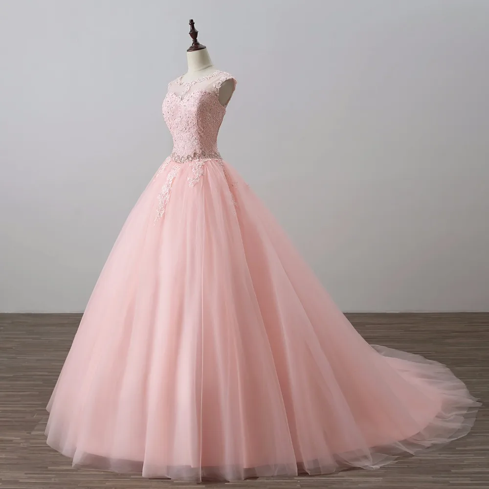 Vestido De Noiva изготовленное на заказ прозрачное кружевное свадебное платье без рукавов с круглым вырезом
