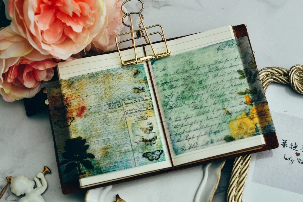Vintage Vellum Self-adhesive Stickers For Scrapbooking Happy Planner/Card Making/Journaling 10pcs