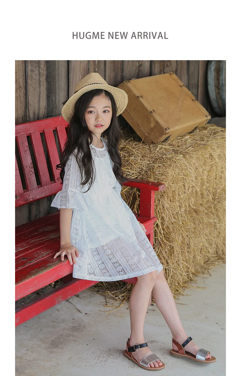 

Girl's dress Korean version of the new lace princess dresses for middle and high school children 2018 summer children's dress