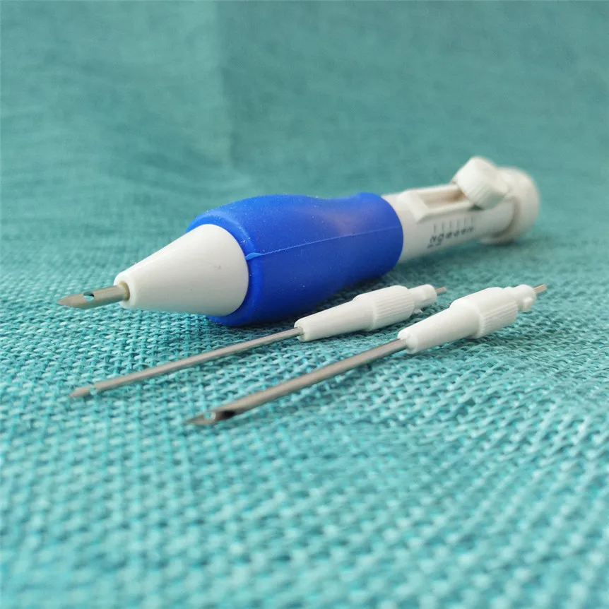 

Magic Embroidery Pen Crafts Magic Embroidery Pen Set DIY 3 Interchangeable Punch Needle Sewing Accessories 822#
