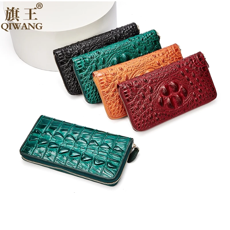 

2019 New Style Women Wallets Genuine Leather Lady Evening Clutch Bag Long Purse Female Wallet Luxury Brand Women Purse Designer