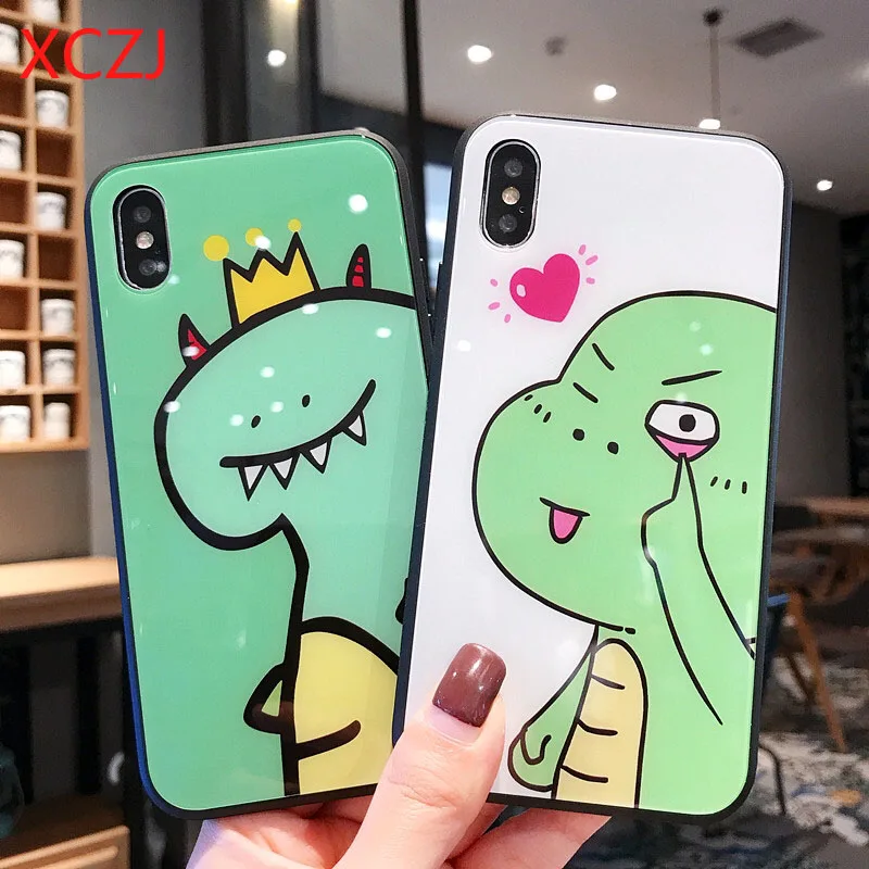 

XCZJ Cute Dinosaur Phone Case for iPhone 6 6s 6plus7 7plus 8 8plus Ultra-thin Soft TPU Cover for iPhone X Xs XR Xs Max Back Case