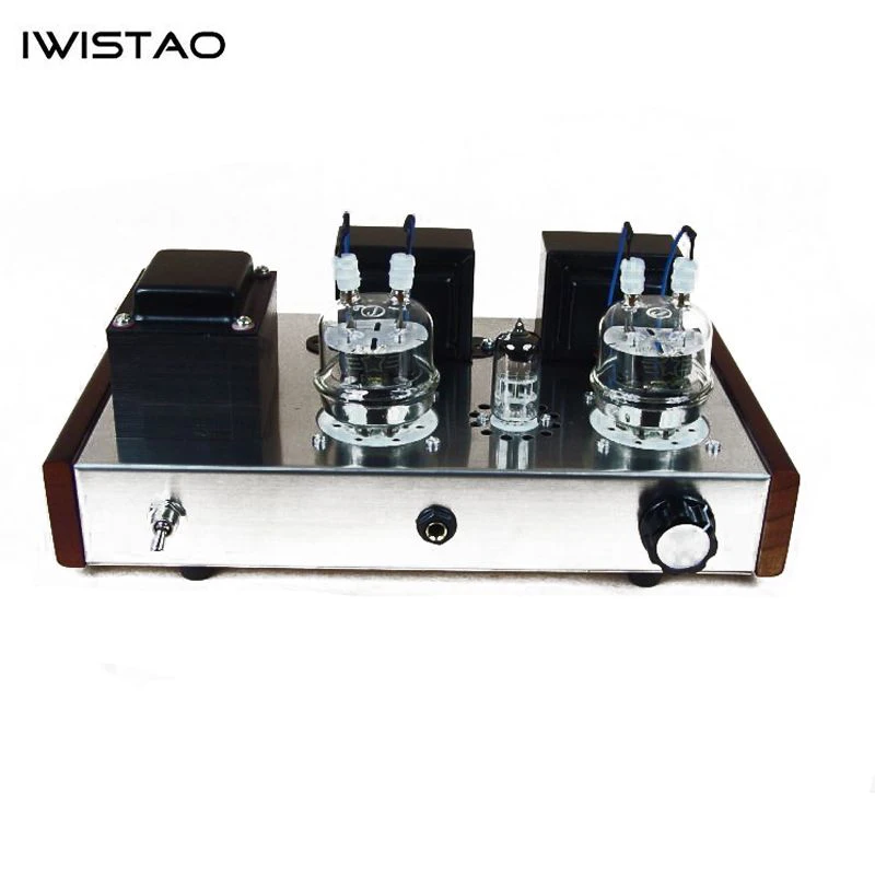 IWISTAO HIFI ламповый наушник Amp 1 Вт Выход 32 до 600 Ом и класс А ламповый усилитель 2X8 Вт 6N2 привод FU32 встроенный 6,5 мм разъем