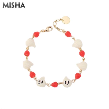 

MISHA Fashion Bracelets Bangles Jewelry For Women Chain Pastry Raspberry Shape Anklet Bracelets For Women Couple L770