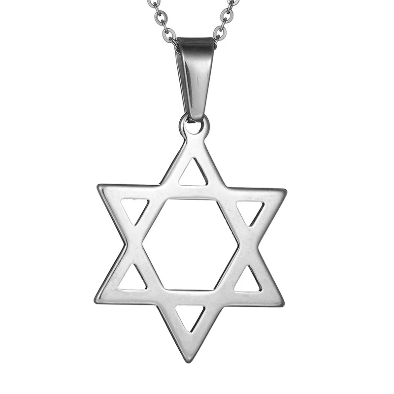 ELSEMODE Звезда Давида, кулон Judaica, ожерелье, ювелирные изделия из нержавеющей стали/золотого цвета, цепочка, талисманы, ожерелье с гексаграммой для мужчин/женщин