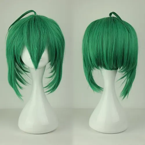 

MCOSER Hot Fashion The Super Dimension Fortress Macross Ranka Lee Dark Green 35cm Short Straight Anime Women Cosplay Wig