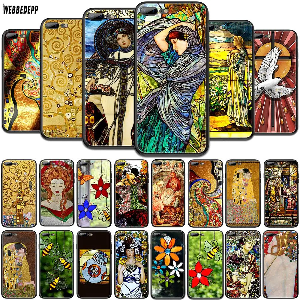WEBBEDEPP Vintage Mucha TPU Phone Case for OPPO A1 A3S A5s A7 A37 A57 A73 A83 F5 F11 R15 R17 Pro Soft Cover | Мобильные телефоны и