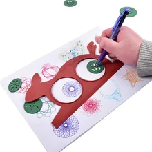Eğitici çocuk Yaratıcılık Oyuncak Çizim Güzel Çizim Kurulu için Yaratıcılık Çocuk Spirograph Sihirli Kaplumbağa Tavşan Çocuk(China)