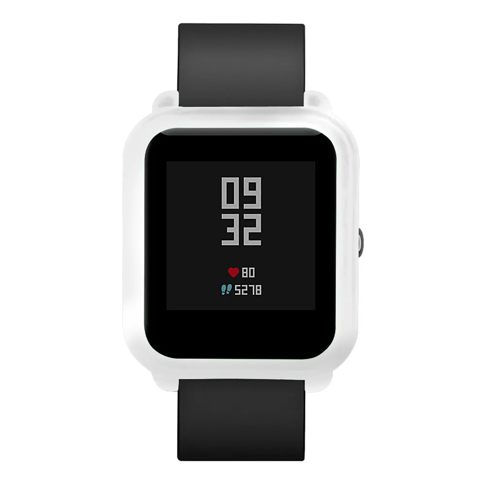 WH Стильный Красочный мягкий чехол из TPU крышка для Amazfit защитный чехол для Huami Amazfit Bip Younth часы чехол крышка для Xiaomi 1X L0507 - Цвет: WH