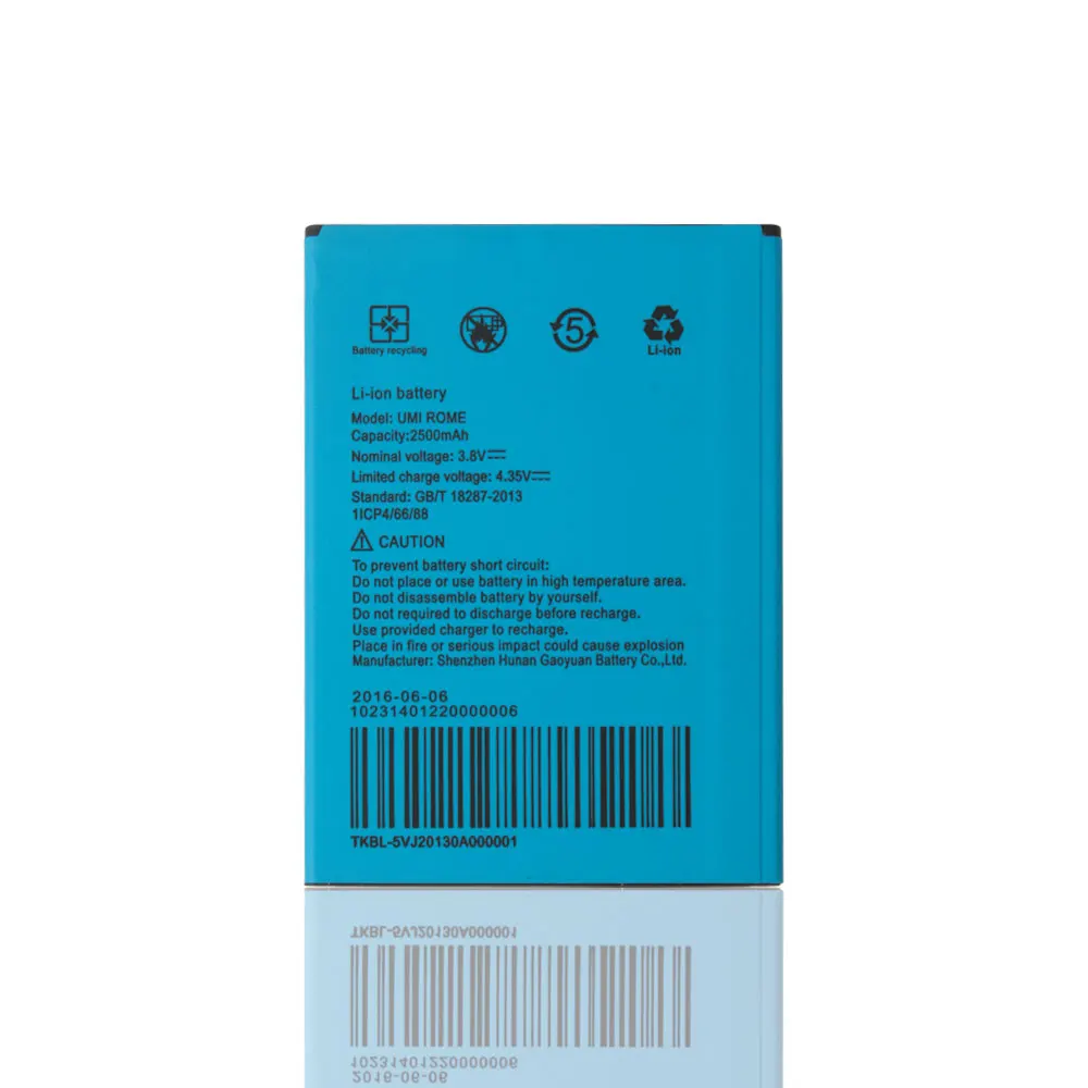 Оригинальный аккумулятор для UMI Римский X Смартфон высокого качества 2500 mAh