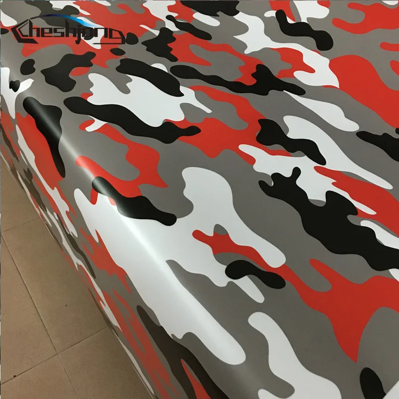 15 Kinds Premium Camo Vinyl Car Wrap Black White Blue Red Green Camouflage Film Sticker For Car Scooter Motorcycle Decoration