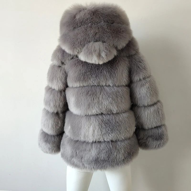 Шуба популярный лохматый кардиган пальто из искусственного меха с капюшоном Большие размеры зимняя куртка из лисьего меха женские пальто с капюшоном для девочек меховые куртки шуба из искусственного меха шуба