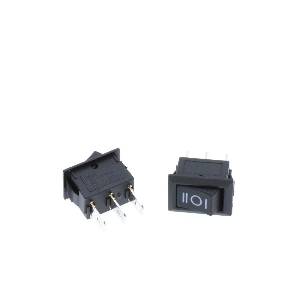 100 шт. x AC 3A/250 в 3 Pin SPDT вкл.-ВЫКЛ. 3 позиции перекидной Клавишный Выключатель 10*15 мм