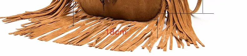Hippie Suede Fringe Tassel Messenger Bag Women Hobo Shoulder Bags Crossbody Handbag (6)