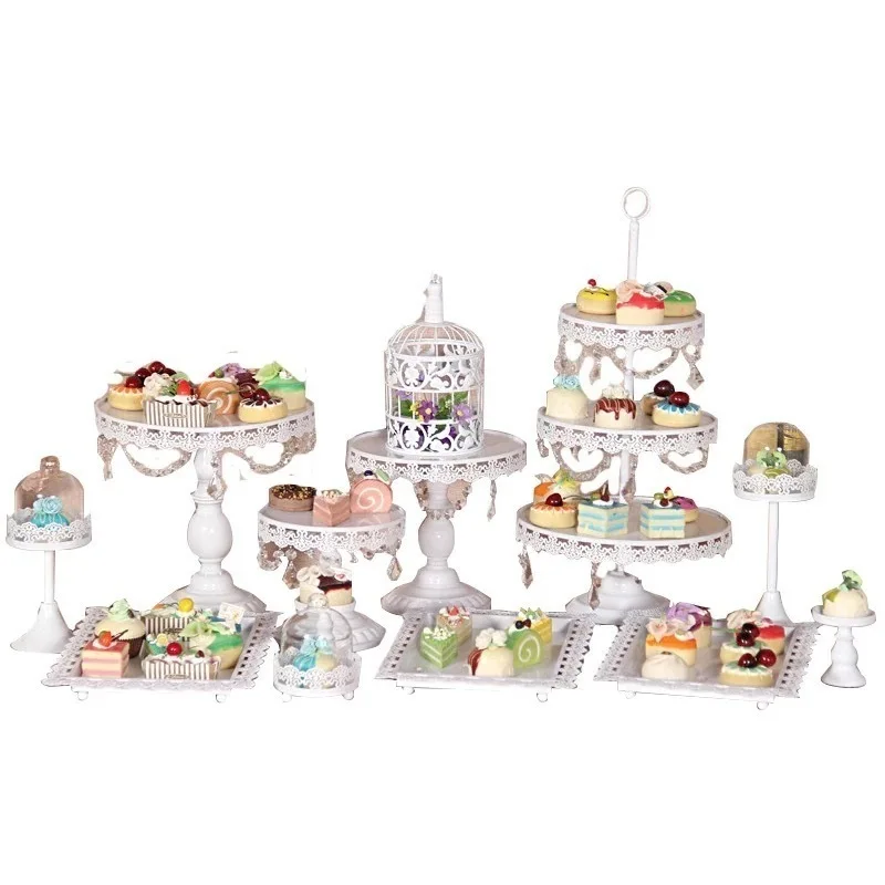 

Wedding Dessert Tray Cake Stand Cupcake Pan Party Supply 4-13ocs ,The cake table free shipping