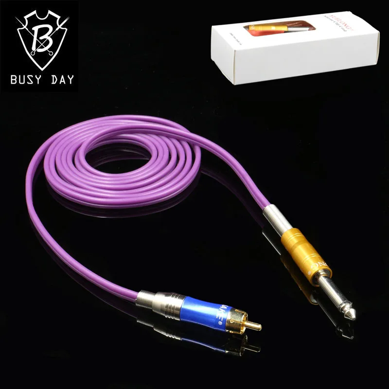 1 8 м RCA пружинный силиконовый Фиолетовый Зажим для татуировки шнур 100% мягкий блок