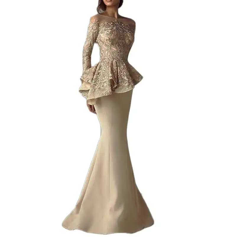 Evening gowns with peplum Clearance