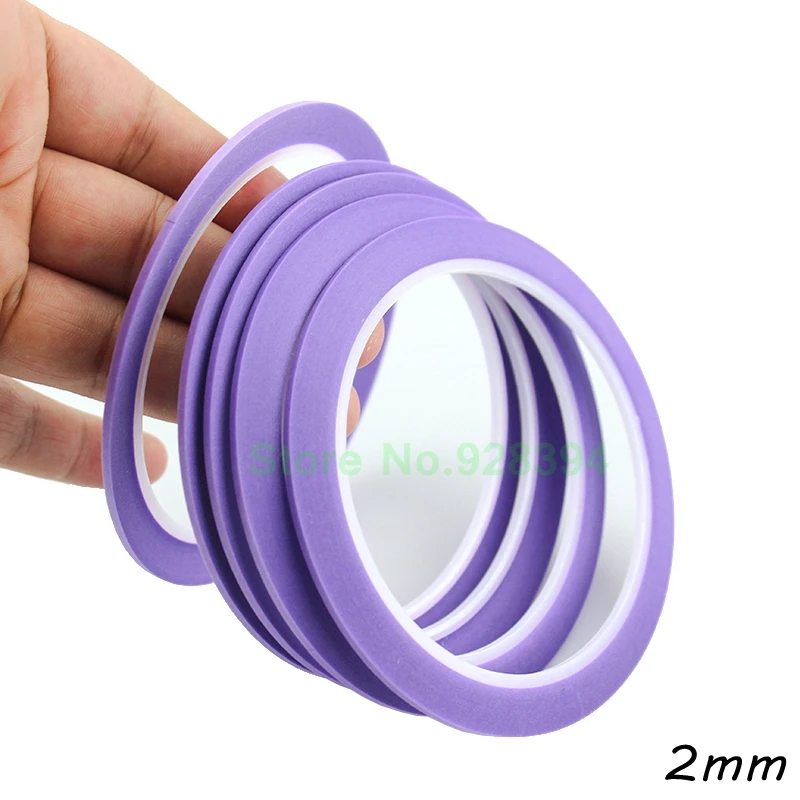 

2mm x 25m Purple Thin Washi Masking Tape For Painting & Drawing & DIY Nail Arts & Pattern Making Draping Tape
