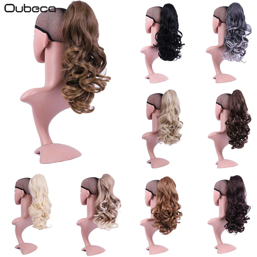 

Oubeca Synthetic Drawstring Wavy Ponytail Extensions Long Thick Wave Pony Tail Hair Piece Clip In Hair Extension For Women