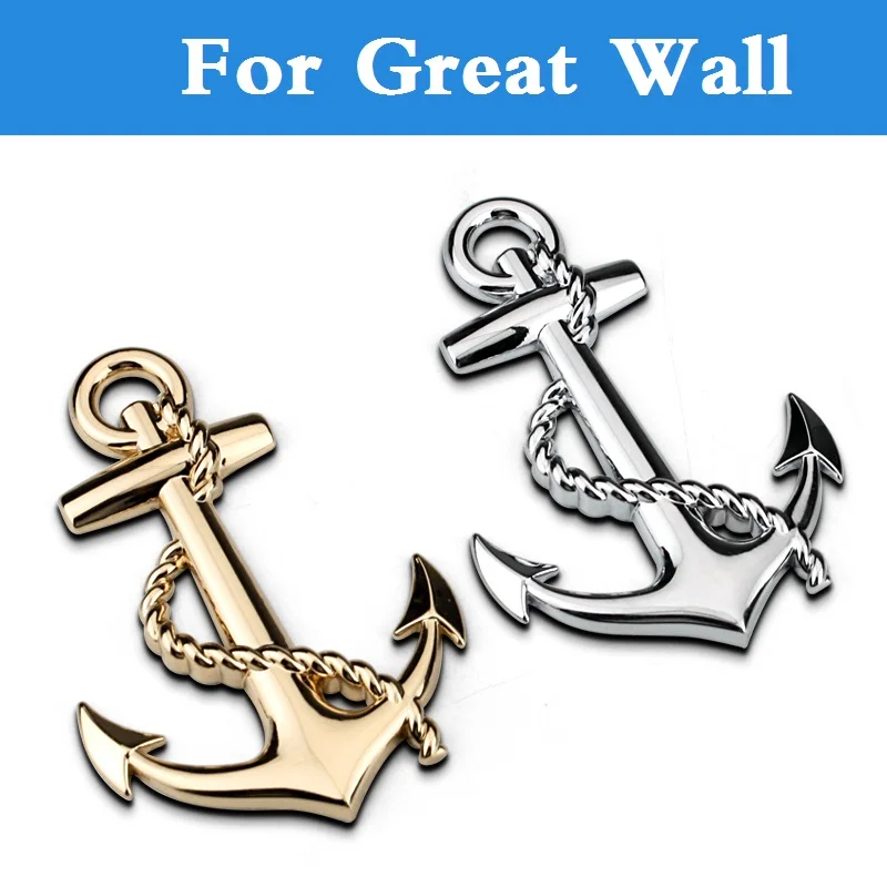 

Metal anchor cross navy stickers emblem Auto styling decal For Great Wall Hover M1 Hover M2 Hover M4 Pegasus Peri Safe Sing RUV