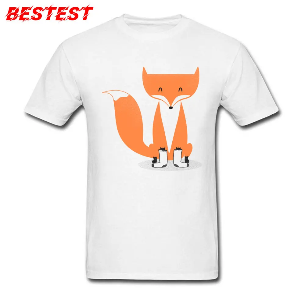 Tops & Tees A Fox With Socks Father Day Short Sleeve Pure Cotton Round Neck Men's T-shirts Printed Tops T Shirt Oversized A Fox With Socks white
