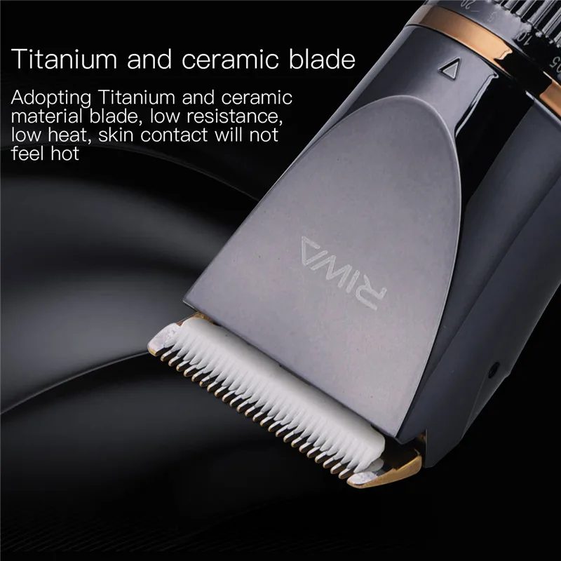 RIWA RE-6501 светодиодный дисплей перезаряжаемая машинка для стрижки волос титановое керамическое лезвие бритва-триммер для бороды бритва Парикмахерская электрическая Стрижка волос