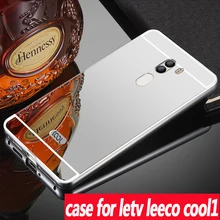Для LeTV LeEco cool1 случае Роскошные Панцири металла Алюминий Рамки зеркало акрил задняя крышка для LeTV LeEco cool1 телефон защитный