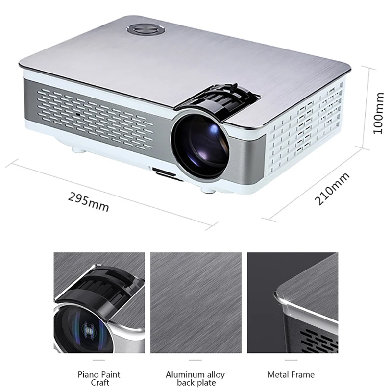 Marca AUN 1920*1080 proyector ¡3.800 lúmenes AKEY5! Full HD proyector Android con WIFI Bluetooth (Opcional AKEY5)