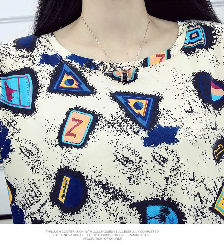 2019 New Arrival Tshirt Women Vintage Print T-shirt Femme Tshirts Autumn Long Sleeve Cotton Tops Tees Camisetas Mujer Moda (7)