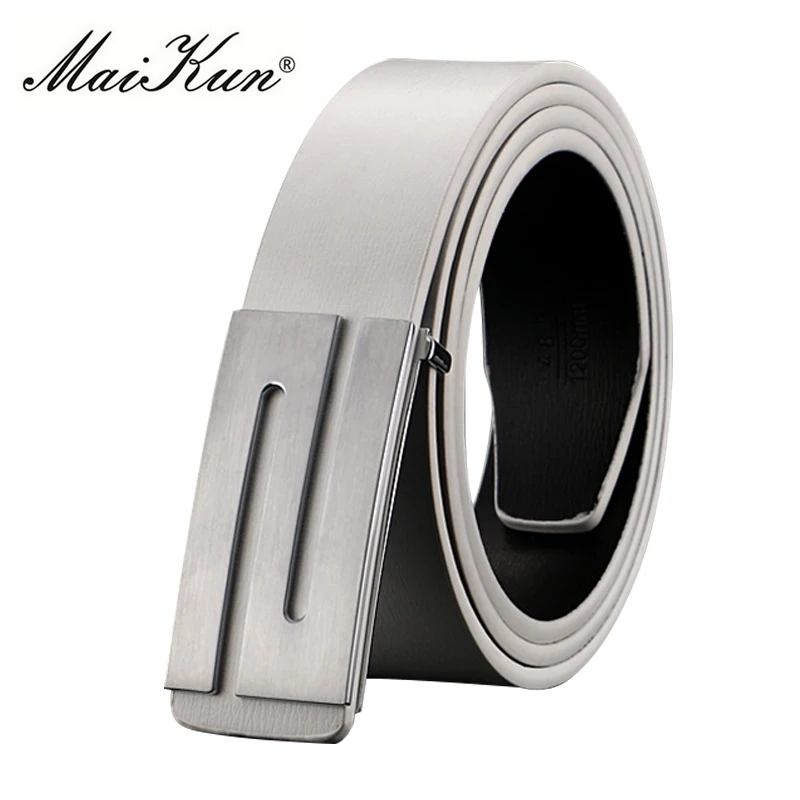 

Maikun Cowskin Leather Belts for Women High Quality Female Strap S Letter Smooth Buckle Women's Belt
