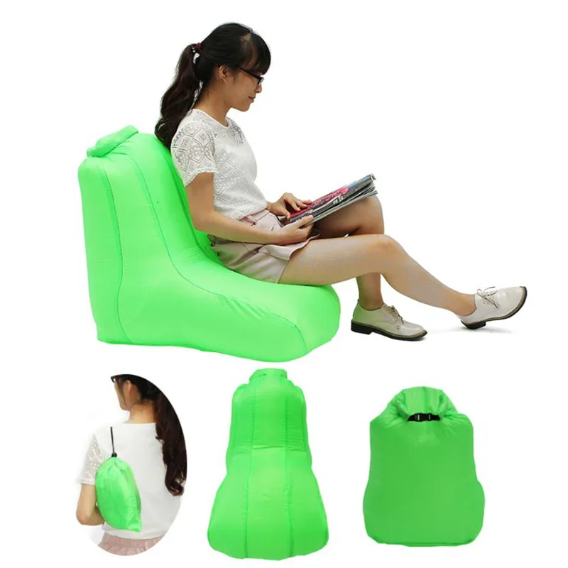 cheap Inflatable Couch Lazy Sofa Air Chair Camping Pool Festival Summer Accessories For Beach Collapsible Air Beanbag Pouch Couch Bag