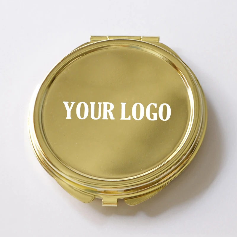 Personalized Gold Compact Mirror 62mm Round Lady Handbag Mirrors Personalized Gold Compact Mirror 62mm Round Lady Handbag Mirrors Engraved Favors Dhl Free Shipping In Makeup From Beauty Health On