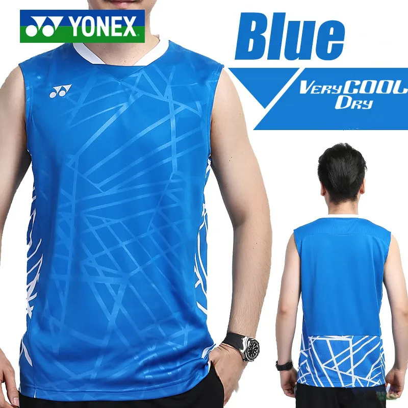 Новинка Yonex Yy одежда для бадминтона жилет без рукавов Футболка спортивная одежда для фитнеса Бег Спортивная одежда Джерси