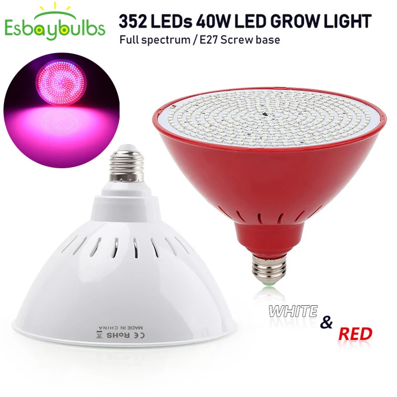 

LED Grow Light Full Spectrum Phytolamp 40W E27 352 LEDs White Red Plant Light Growing Lamp For Plants Flower Indoor Growbox Tent