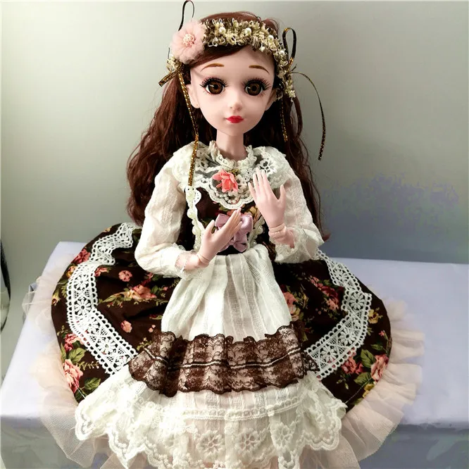 BJD кукла 1/3 60 см кукла с BJD одежда парики обувь макияж девушка подарок игрушки ручной работы силиконовая кукла реборн модная игрушка для детей - Цвет: Bjd doll 14