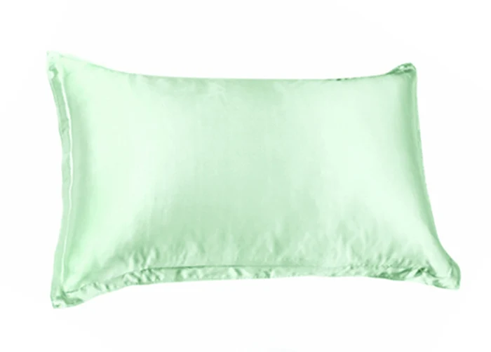 light green 1 пара наволочек из чистого шелка с конвертом, Мягкая Наволочка для здорового сна, высокое качество - Цвет: light green