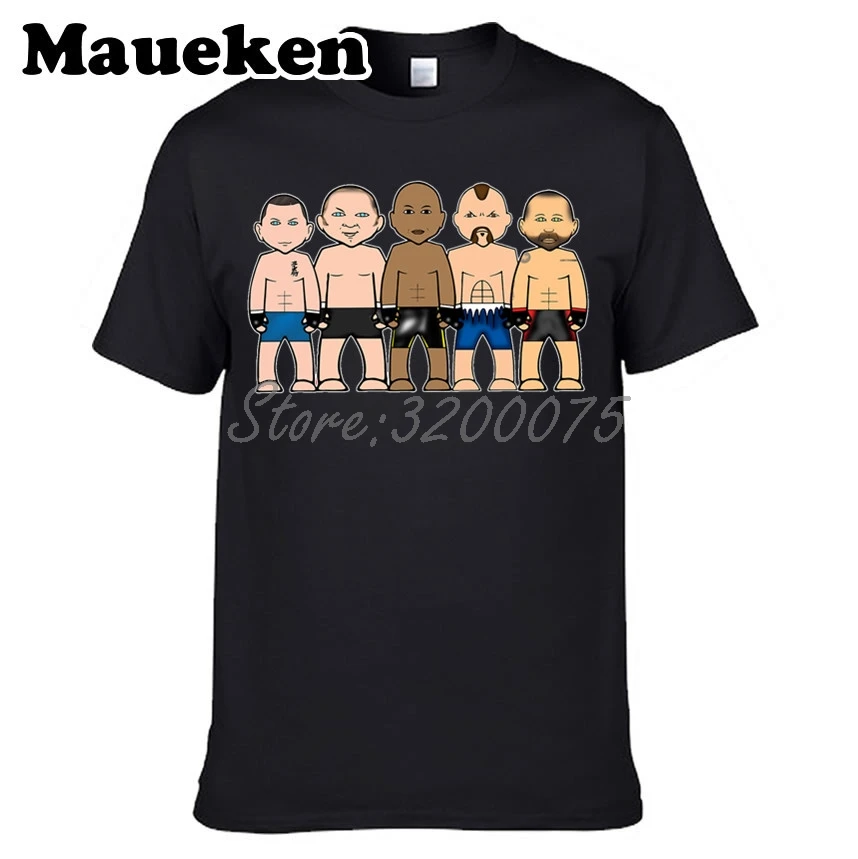 Men's CAGE FIGHTING LEGENDS Georges St Pierre Fedor Emelianenko Anderson Silva Wanderlei Chuck Liddell T-shirt tee | Мужская одежда
