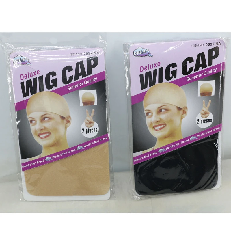 Mayitr 2pcs Unisex Stretchable Elastic Stocking Wig Cap 2 Colors Professional Mesh Hair Wig Net For Hairnet
