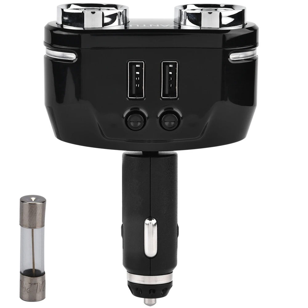 Usb Зарядное устройство автомобиль быстро USB быстрое Зарядное устройство в сигарета переходник для прикуривателя B39-1 черный Автоаксессуары Алюминий сплав