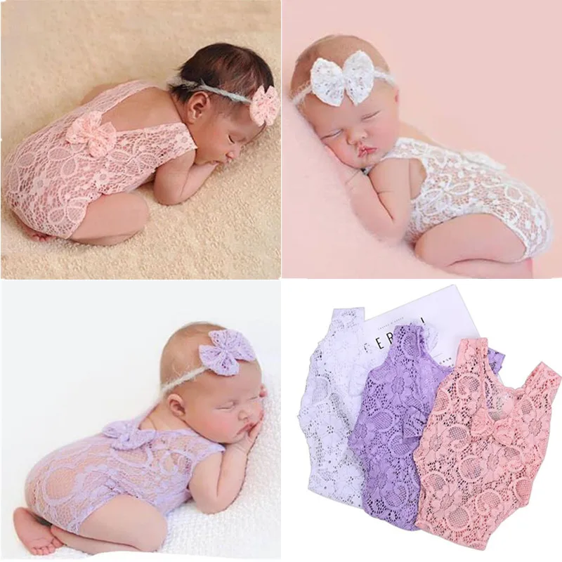 

Newborn Photography Props Baby Girl Lace Romper Infant Photo Shoot Clothes Photo Props Baby Newborn Props Infant Photo shoot