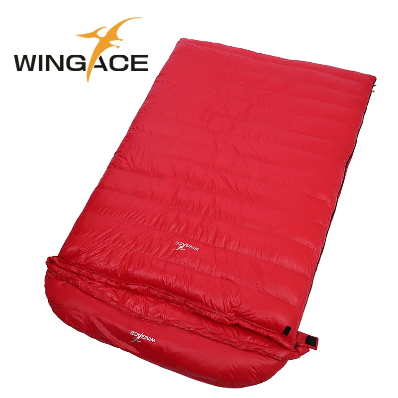 WINGACE 225*130 см наполнение 1000 г утиный пух большие спальные мешки кемпинг открытый