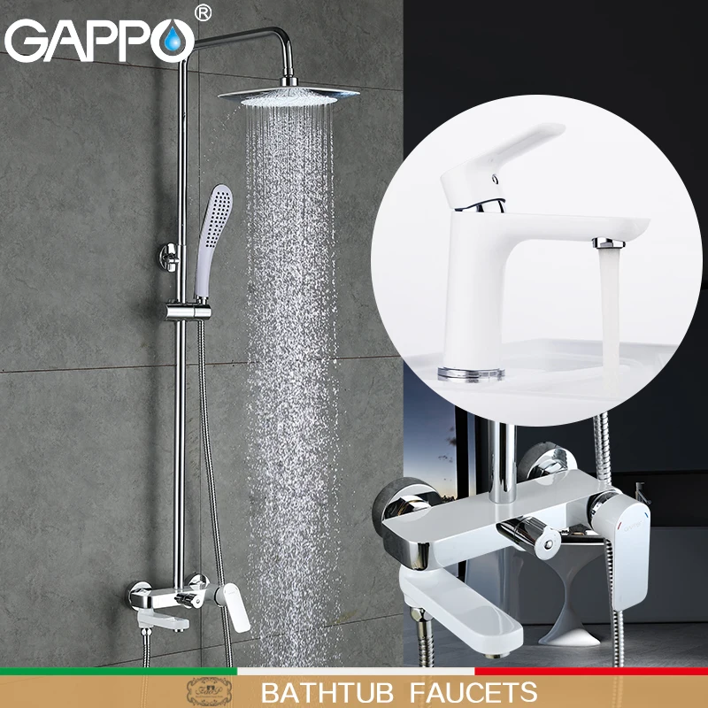 GAPPO Bathtub Faucets white Basin Faucets basin sink faucet shower