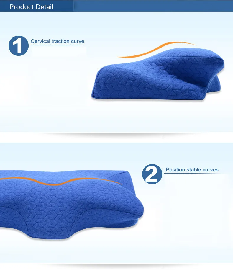 Ортопедическая латексная подушка для шеи, 2 размера, физиотерапия, медленный отскок, подушка из пены с эффектом памяти, Шейное здоровье, уход за болью, подушка для кровати