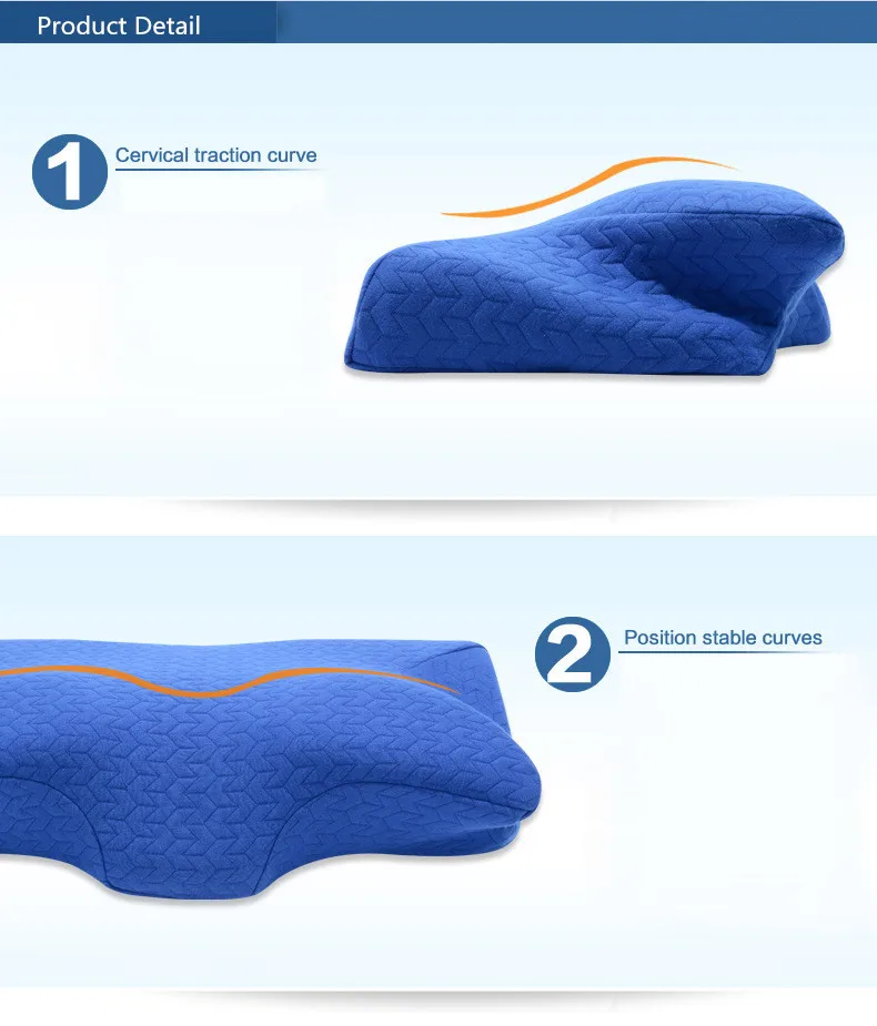 Продажа Ортопедическая латексная подушка для шеи, 2 размера, физиотерапия, медленный отскок, подушка из пены с эффектом памяти, Шейное здоровье, уход...